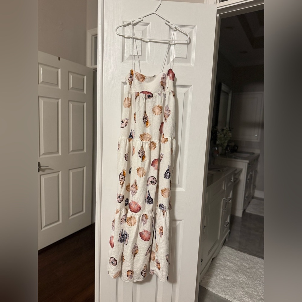 Show Me Your MuMu Cream Dress with Seashell Pattern